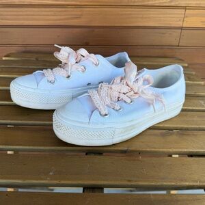 Converse Pink and White Sneakers